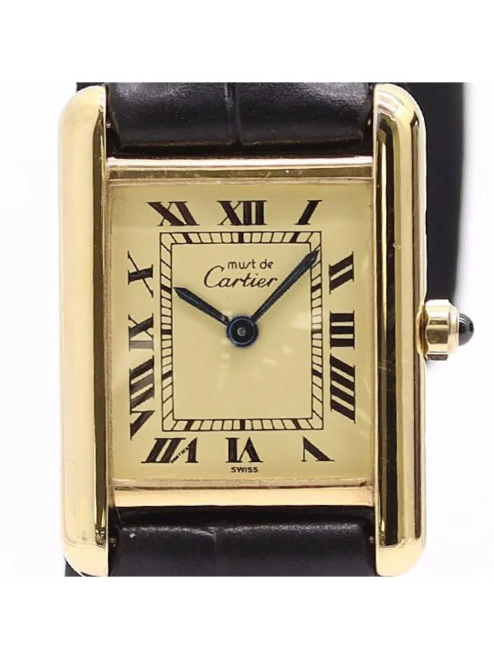 Cartier Must Tank 925 Sterling Silver Ivory Dial Watch